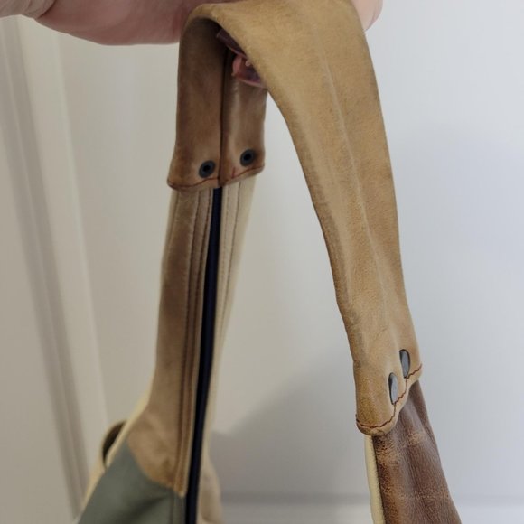 VTG Hobo Shoulder Bag Purse Multicolor Leather Color Block Hand Made In MEXICO - Picture 10 of 10